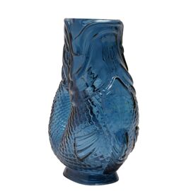 Hestia Blue Fish Shaped Glass Vase