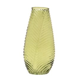 Hestia Green Ribbed Flute Vase 30cm