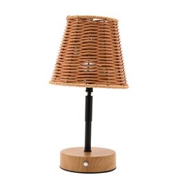Hestia Wicker LED Rechargeable Touch Lamp