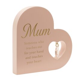 Heart of Gold Heart Shaped Plaque - Mum