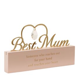 Heart of Gold Heart Mantel Plaque - Best Mum