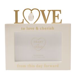 Heart of Gold Photo Frame 6" x 4" - Love