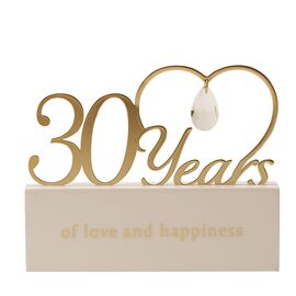 Heart of Gold Mantel Plaque- 30 Years
