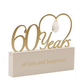Heart of Gold Mantel Plaque- 60 Years