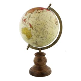 Harvey Makin Globe with Metal & Wooden Base 36 cm