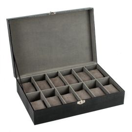 Harvey Makin Lizard Vinyl Watch Box Holds 12 Watches