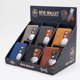 **ASTD MULTI 30** Harvey Makin RFID Wallet 6 Designs CDU