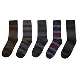 Mad Man Striped Socks 5 Pair Boxed