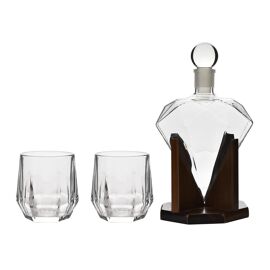 Diamond Whiskey 'Hoggit' Decanter Set Incl 2 Glasses