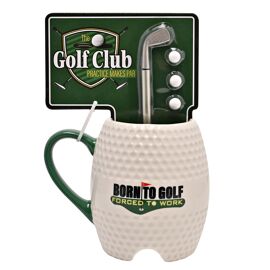 Harvey Makin Golf Ball Mug & Putter Pen Set 'Born To Golf'