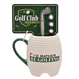Harvey Makin Golf Ball Mug & Putter Pen Set 'Rather Be Golfing'