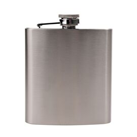 Harvey Makin Hip Flask  - 6oz Matt Stainless Steel