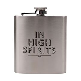 Harvey Makin Hip Flask - 6oz Matt Stainless Steel
