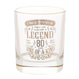 Harvey Makin Legend Tumbler Glass - 80 Years