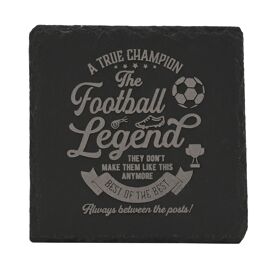 Harvey Makin Legend Slate Coaster - Football