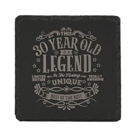 Harvey Makin Legend Slate Coaster - 30 Years