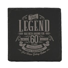 Harvey Makin Legend Slate Coaster - 60 Years