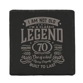 Harvey Makin Legend Slate Coaster - 70 Years