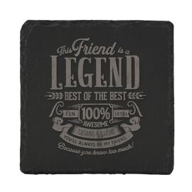 Harvey Makin Legend Slate Coaster - Friend
