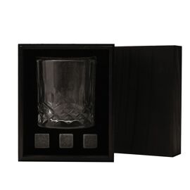 Harvey Makin Whiskyglas- und Steinset