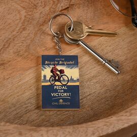 **MULTI 6** Civil Defence Keyring - Bicycle Brigade