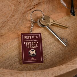 **MULTI 6** Civil Defence Keyring - Keys To The Football Trophy Cabinet