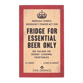 **MULTI 6** Civil Defence Magnet - Fridge Essential Beer Only