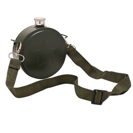 Harvey Makin Classic Hip Flask 20oz Retro - Army Flask