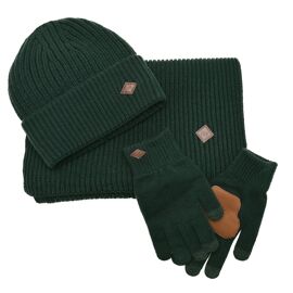 Harvey Makin Layers Hat, Gloves and Scarf Gift Set - Green