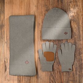 Harvey Makin Layers Hat, Gloves and Scarf Gift Set - Grey