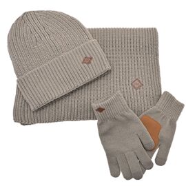 Harvey Makin Layers Hat, Gloves and Scarf Gift Set - Grey