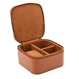 Harvey Makin Travel Watch & Jewellery Case - Tan