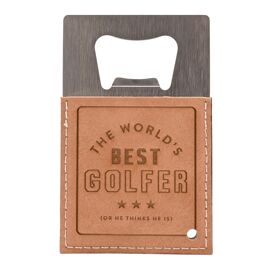 Harvey Makin Tan Bottle Opener - The World's Best Golder - Or He Thinks He Is