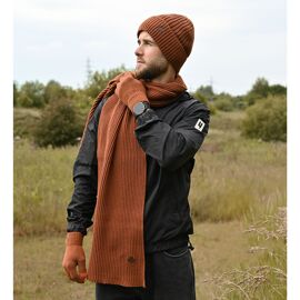 Harvey Makin Layers Hat, Gloves and Scarf Gift Set - Orange