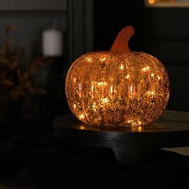 Orange Pumpkin LED Lantern Large