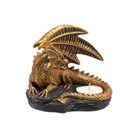 Gold Dragon Tealight Candle Holder