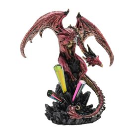 Red Dragon with Crystals Diorama Figurine