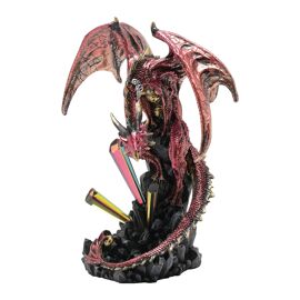 Red Dragon with Crystals Diorama Figurine