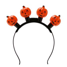 Halloween LED Light Up Pumpkin Headband 8 Functions