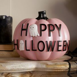 Pink Pumpkin Decoration - Happy Halloween