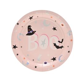 **MULTI 6** Set of 6 Pink Halloween 7" Paper Plates