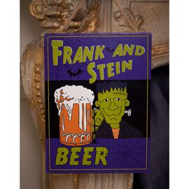 Halloween Hanging Plaque - Frank and Stein Beer