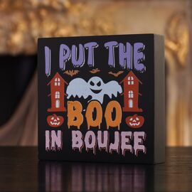 Halloween Mantel Plaque - Boo in Boujee