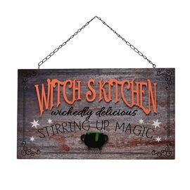 Halloween Wall Plaque with Chain- Witches Kitchen