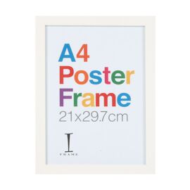 iFrame Wooden White Poster Frame A4