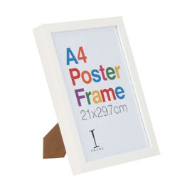 iFrame Wooden White Poster Frame A4