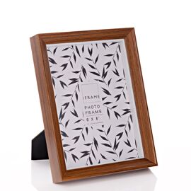 **MULTI 4** iFrame Dark Wood Shadow Photo Frame 6" x 8"