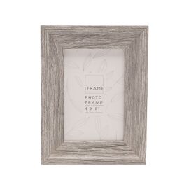 **MULTI 4** iFrame Mid Grey Wood Effect Frame 4" x 6"