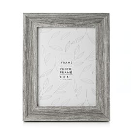 **MULTI 2** iFrame Mid Grey Wood Effect Frame 6" x 8"