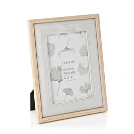 **MULTI 4** iFrame Wood & Grey Two Tone Frame 4" x 6"